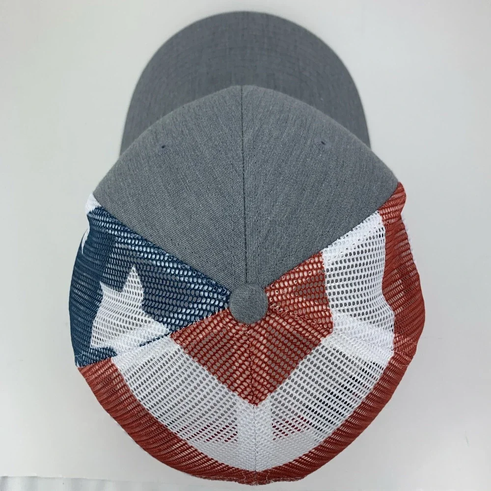 NC Motorsports Hat Flag Mesh Red White Blue Richardson 112PM Snap Trucker Cap